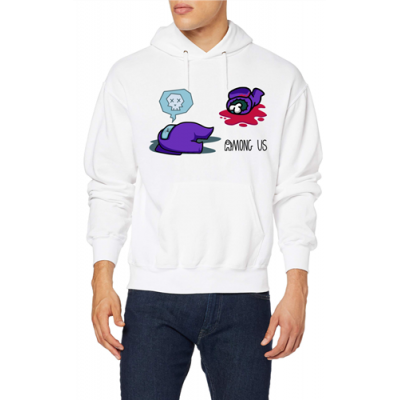 Мъжки суитчър AMONG US - Reported - Purple Dead Body 